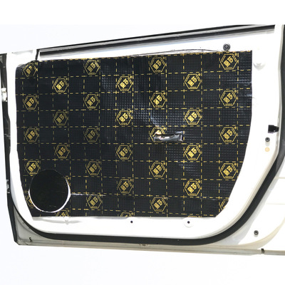 汽车止震板隔音棉阻尼片丁基胶减震环保材料四门底盘全车降噪自粘|ru