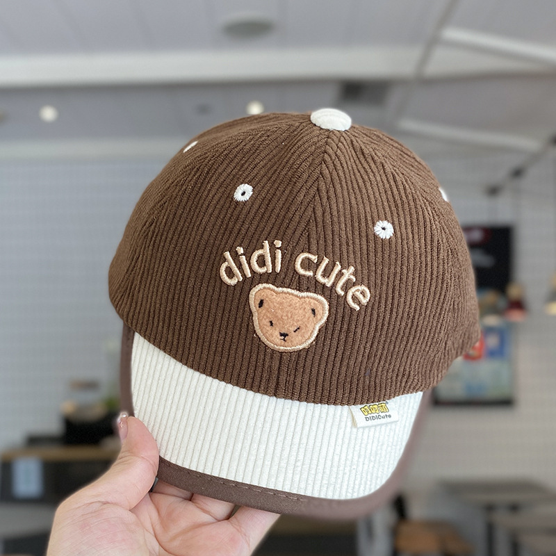 Primavera y otoño sombreros infantiles coreanos sombreros de lengua de pato para bebés de otoño y invierno de velcro para bebés de béisbol