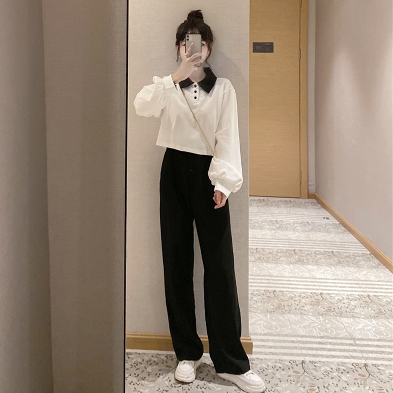 秋季梨形身材穿搭套装秋装小个子时尚清纯搭配女装整套甜美两批发|undefined