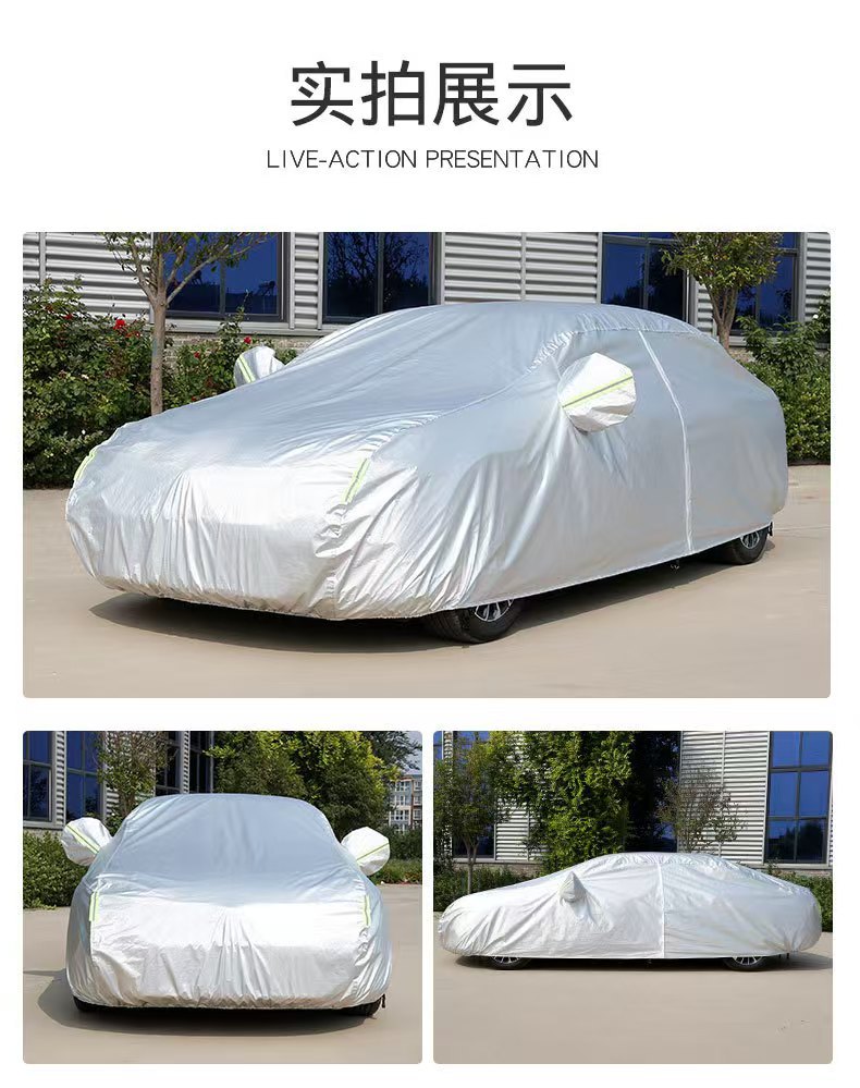 In-Stock Car Cover Full Cover Dupont Oxford Cloth Thickened Car Cover Rainproof Sunproof Heat Insulation Sunshade Dustproof Cover