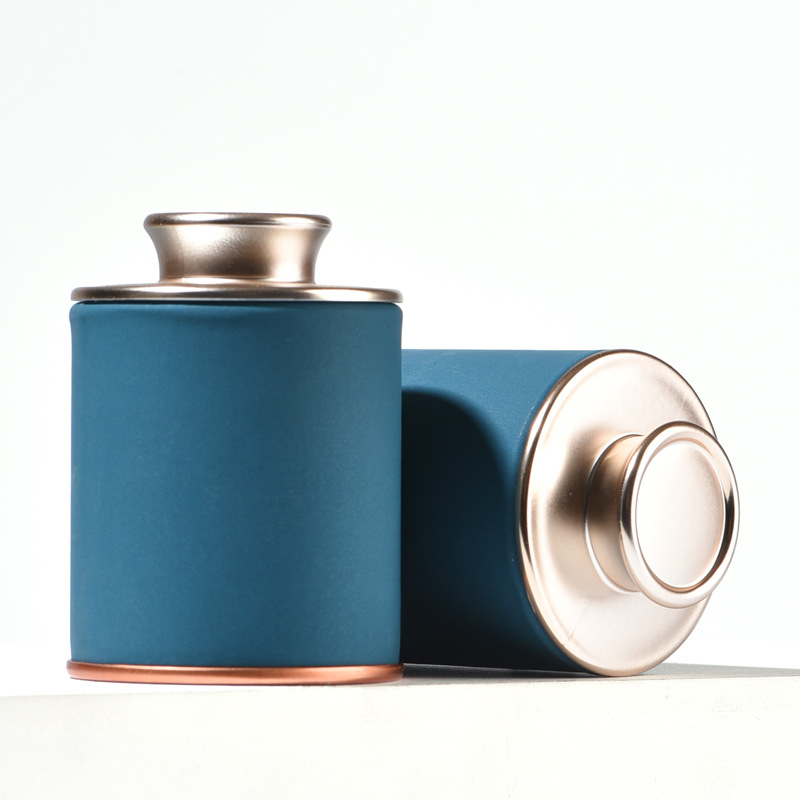 Portátil pequeña olla de té tarro de té caja de embalaje Té Negro Té Verde Oro Junmei túnica roja tarro vacío Universal Tarro de papel de tamaño pequeño