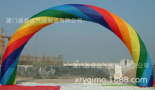 充气彩条拱门 户外广告拱门 造型拱门 广告拱门 鑫睿远气模