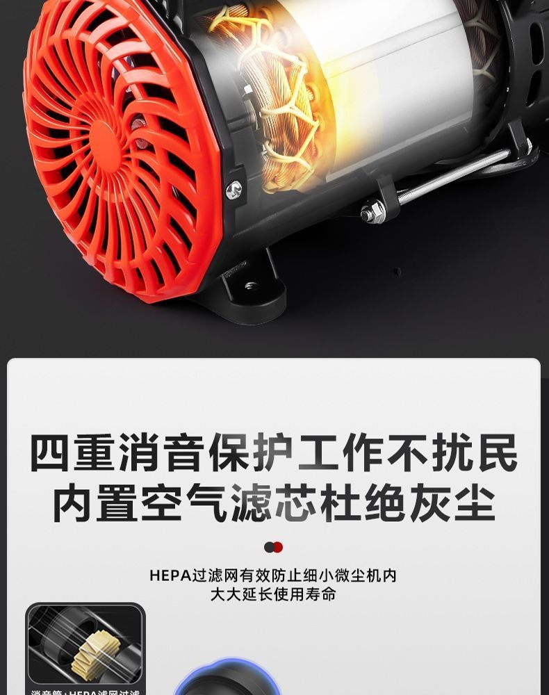 New Model Air Pump Air Compressor Oil-Free Silent Inflator High-Pressure Air Pump for Woodworking, Auto Repair, and Painting