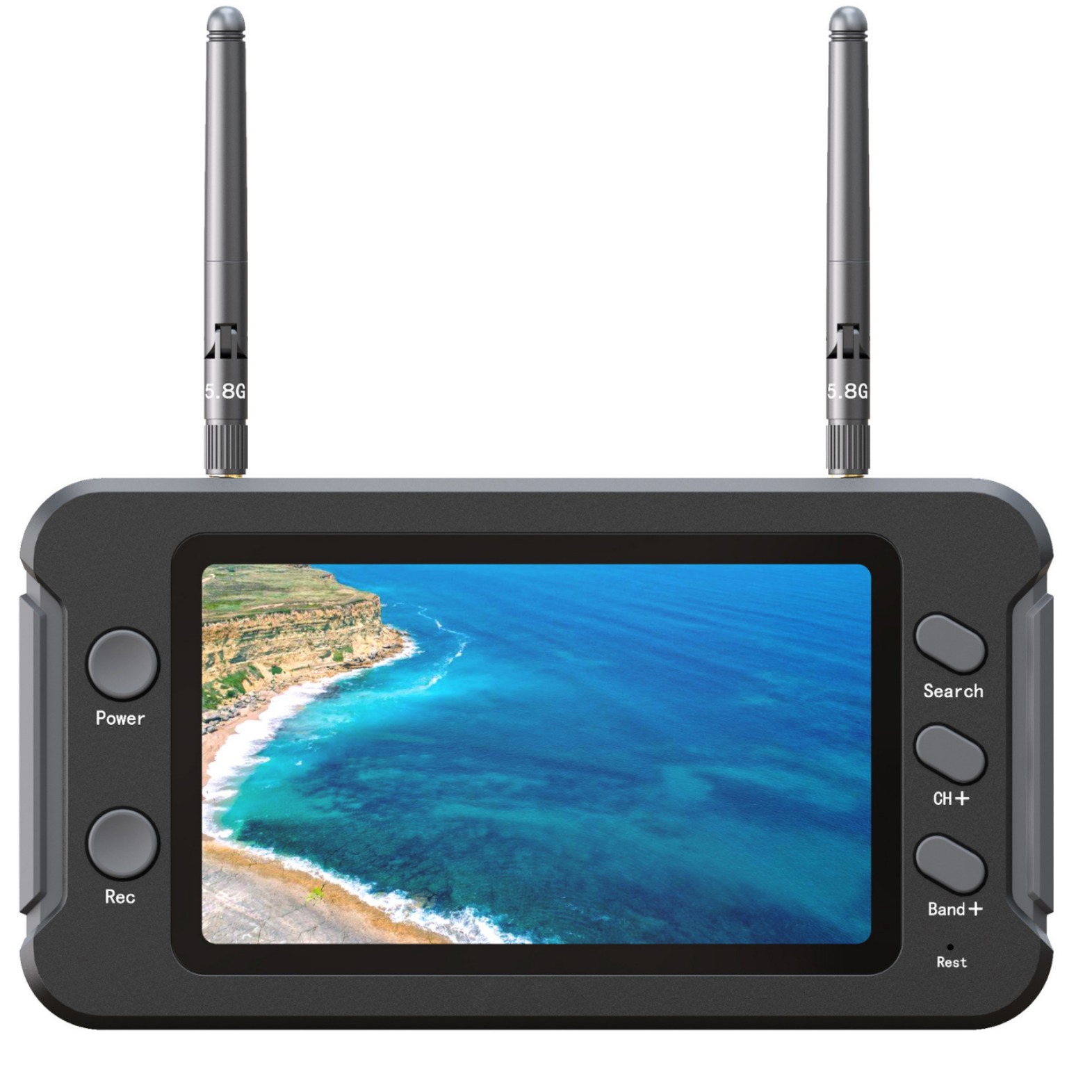 新品4.3寸5.8G  FPV手持屏800*480高清1200mAh宽电压5-23V带DVR