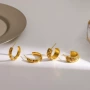 跨境镶钻镀金简约耳钉