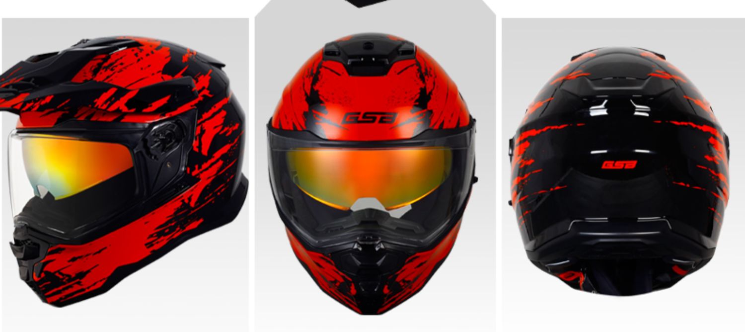 Rally Helmet Motorcycle Dual Lens Summer Full Helmet 3C Certified