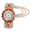 Quartz fashionable watch, metal gold bracelet, Korean style, wholesale