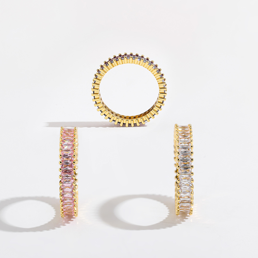 new personalized closed square diamond ring fashion alloy ring accessories