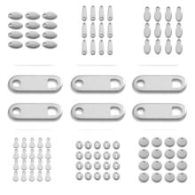 跨境热销不锈钢尾链吊牌 diy手链项链多规格椭圆吊坠饰品配件尾扣