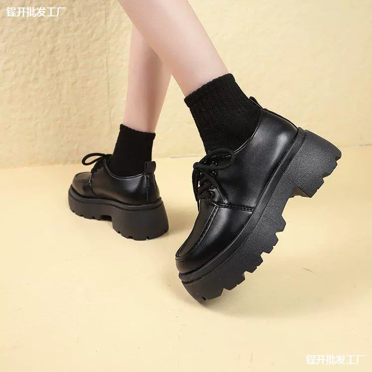 Туфли Lefu обувь женская 2024 новая модная дикая дышащая маленькая кожаная обувь женская круглая голова обувь не утомляет ноги