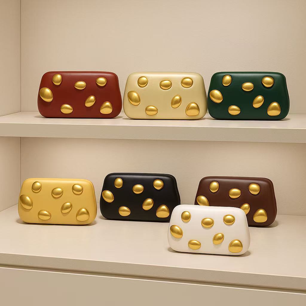 Elegante borsa a tracolla da donna con esclusivo design geometrico, elegante pochette da sera per l'uso quotidiano, borsa a tracolla in PU di ispirazione vintage con chiusura magnetica_voghion.com