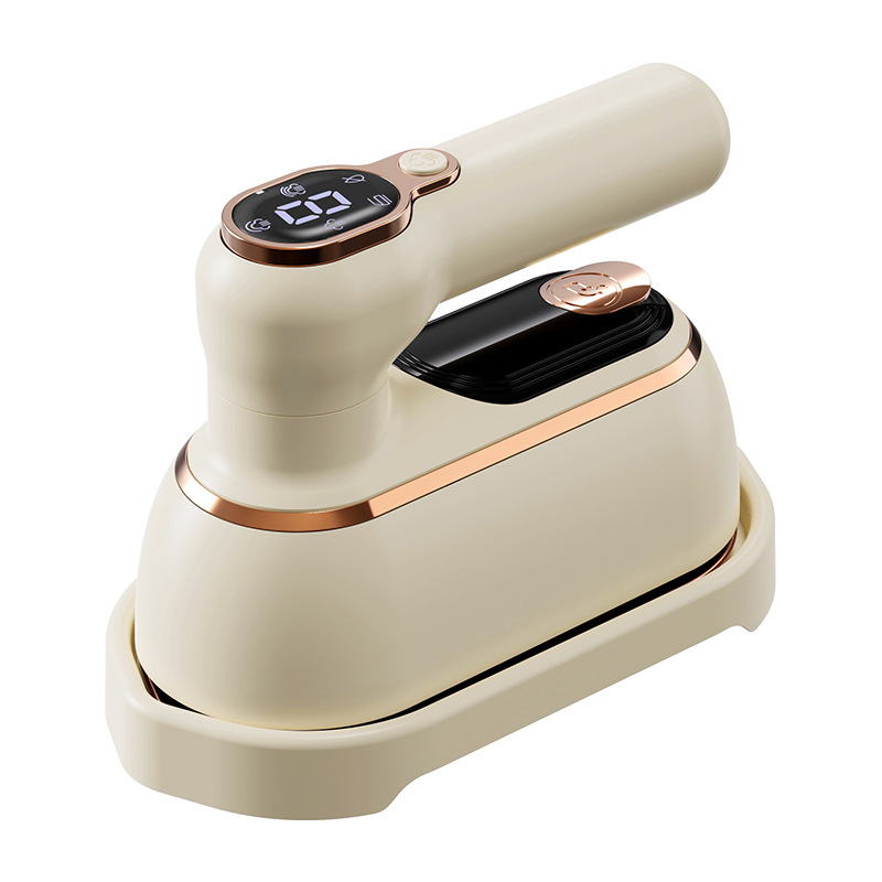 Portable handheld garment steamer, digital display, foldable