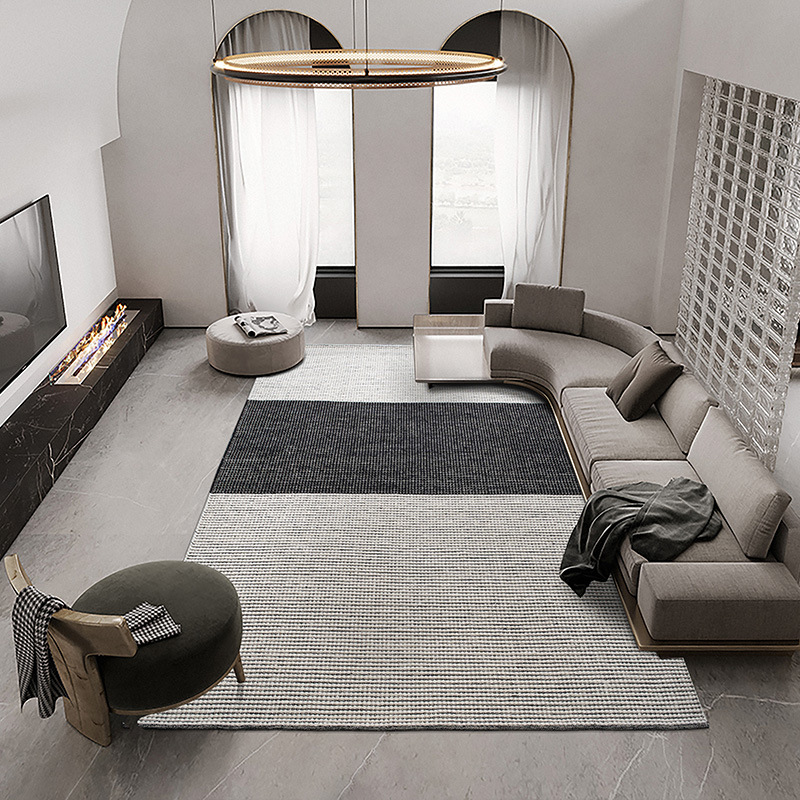 Alfombras tejidas a mano sala de estar gruesa resistencia a la suciedad dormitorio alfombras de cama estudio alfombras insonorizadas alfombras lana natural