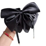 Большая заколка для волос с бантиком, хвостик для принцессы, заколка-крабик, французский стиль, изысканный стиль, оптовые продажи