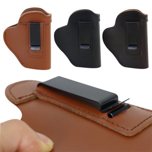 Tactical Outdoor Hidden Cowhide Holster with Elastic Cord Waist Hanging Hidden Locke Invisible Quick Draw Universal Holster