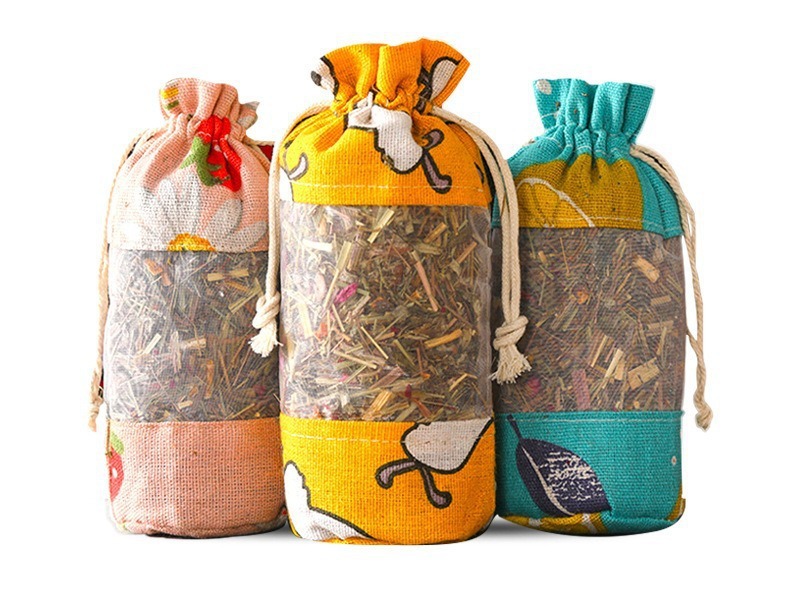 Mugwort Lemongrass Herbal Sachet 80g Ai Ye Xiang Mao Bao Air Freshening Bag for Home and Car preparation