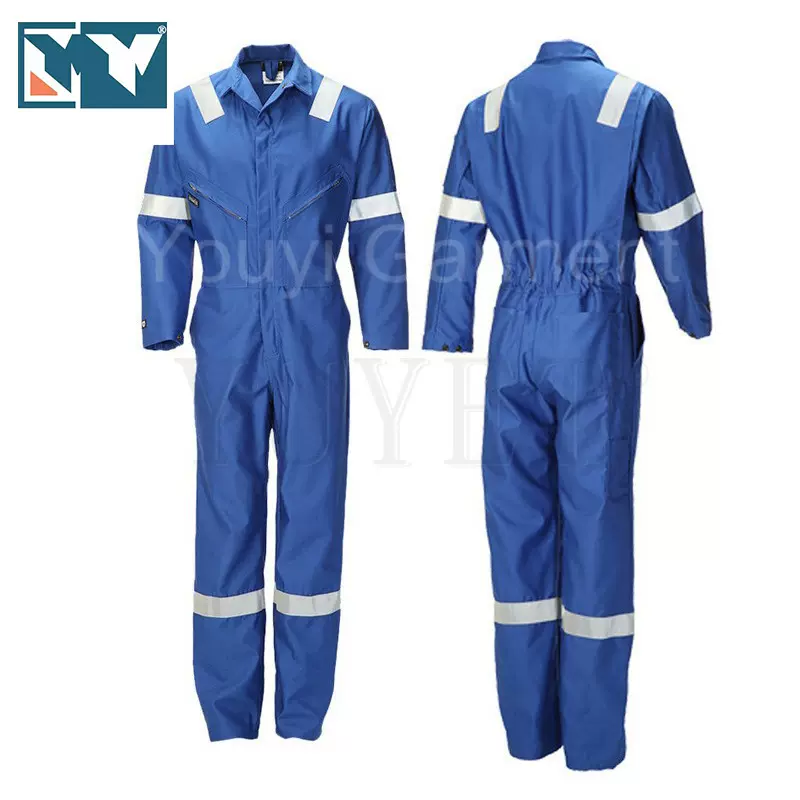 厂家订做阻燃工作服阻燃防护服来样加工棉阻燃连体工作服批发