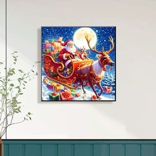 手工贴钻石画儿童节日 圣诞老人礼物 优质树脂粘贴画DIY解压神器