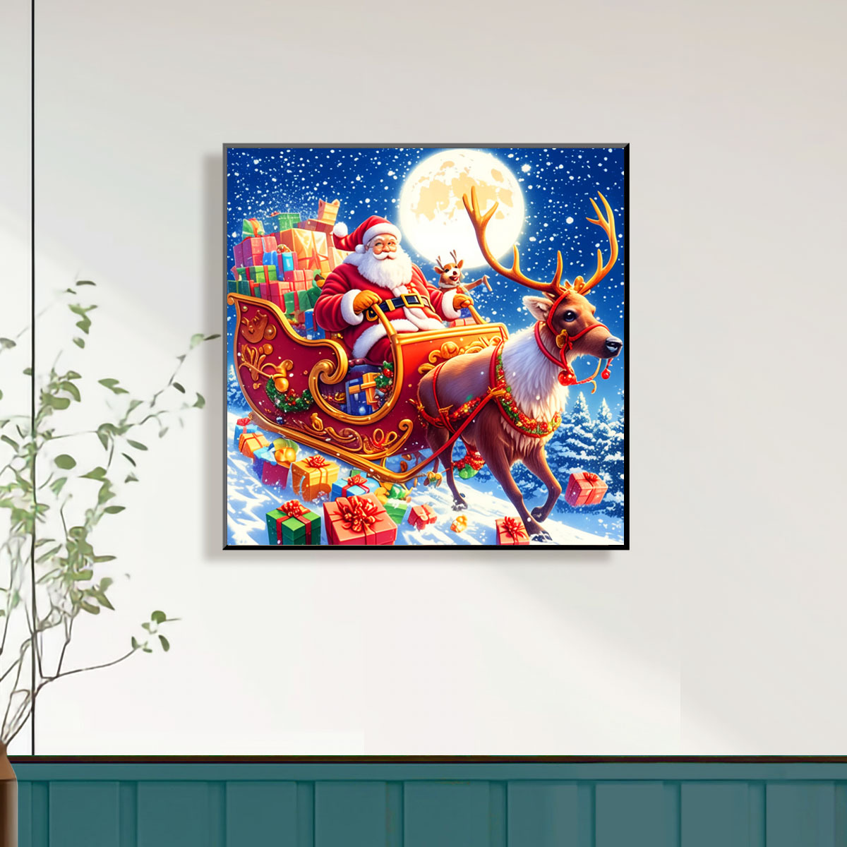 Pegatinas hechas a mano, pinturas de diamantes, vacaciones para niños, regalos de Papá Noel, pintura adhesiva de resina de alta calidad, artefacto de descompresión de bricolaje