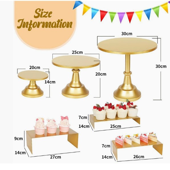 Transfronterizos dorados rosa decoración de la mesa de postres accesorios de boda estante de pastel estante de té de la tarde estante de té descanso mesa