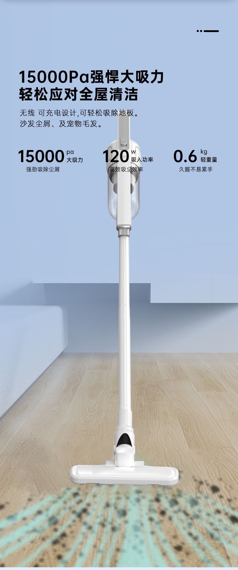 Wireless vacuum cleaner for car and home use, handheld, high suction power, convenient for pet hair, portable vacuum cleaner, multifunctional for car use, new