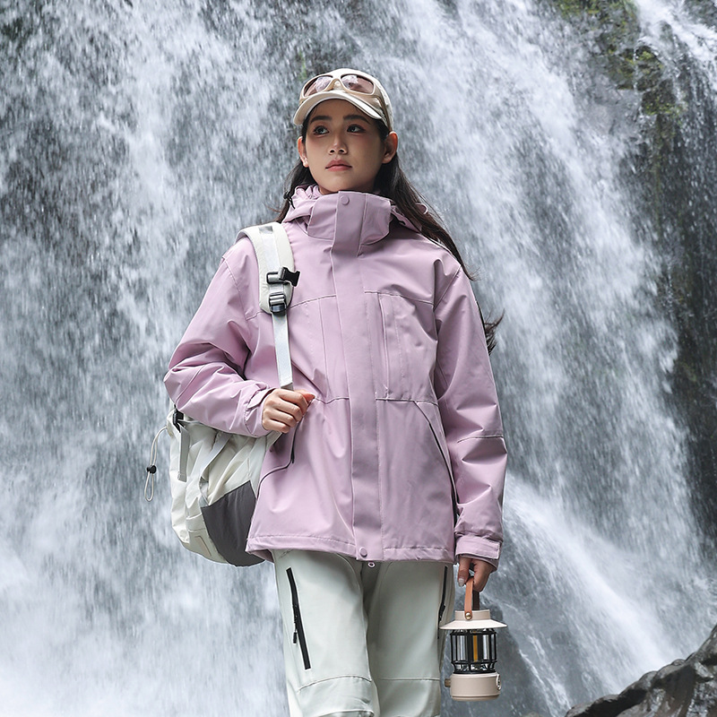 【极境雨】户外三合一冲锋衣防风防雨登山服男女宽松休闲夹克外套|undefined
