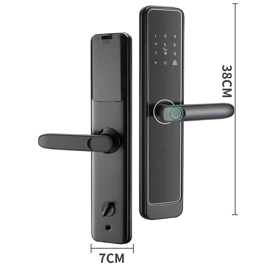 Huella digital de bloqueo de fábrica al por mayor hogar antirrobo puerta electrónica inteligente Contraseña de bloqueo cerradura electrónica inteligente de fábrica al por mayor