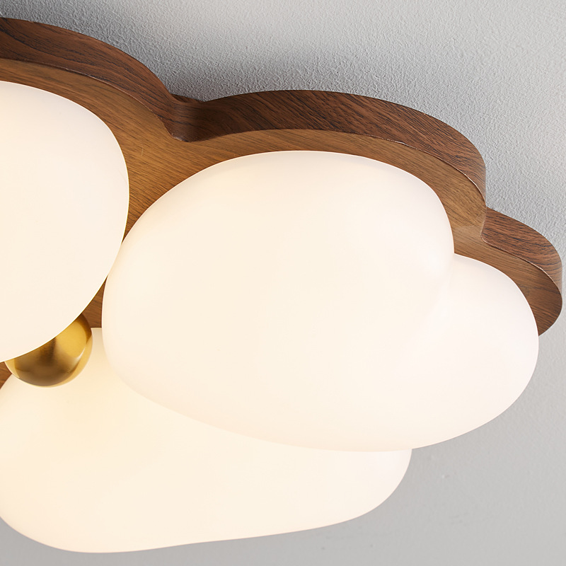 Lámpara de dormitorio de estilo crema de estilo antiguo, lámpara de techo, protección ocular de viento silencioso de wabi-retro francés, habitación de niños, dormitorio principal, lámpara de habitación