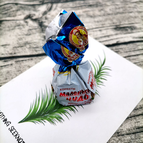 Russian imported milk can candy Slavic chocolate hazelnut kernel sandwich candy wholesale dropshipping 500g random packaging
