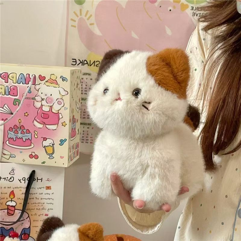 可爱猫咪毛绒玩偶三花猫公仔女睡觉闺蜜生日礼物桌伴娃娃送礼公仔|undefined
