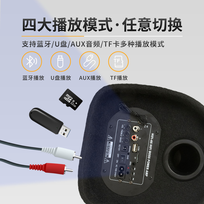 源工場車載重サブウーファbluetooth家庭用パソコン携帯電話自動車トラック大出力音響220v|undefined