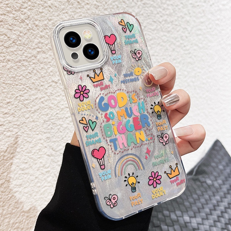 35g Weight iPhone Applicable Brands Phone Cases Classification PC Material Slogan, Colorful, Heart Shape Pattern Cute Style PC Slogan Colorful Heart Shape Cute Phone Cases Phone Accessories 5
