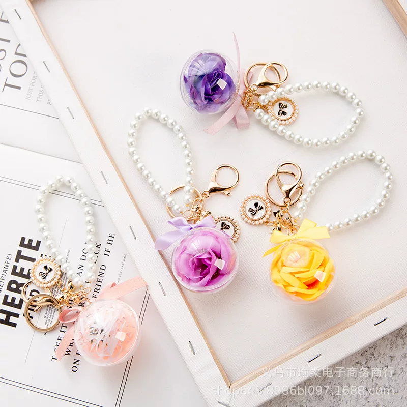 Acrylic necklace from pearl, keychain, pendant, bag decoration, new collection