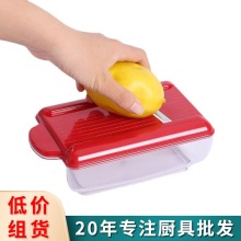 跨境新款微波炉烤薯片 创意DIY薯片不锈钢刀片切刨土豆收纳器批发