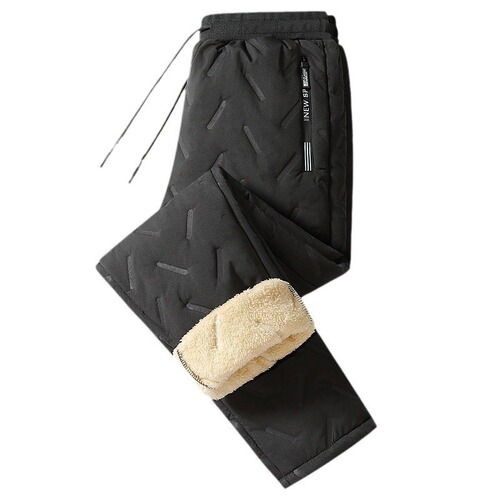 Cross-border thermal men's pants winter three-layer thickening autumn and winter cotton pants plus-size men's outerwear sports casual pants men