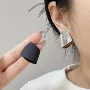 不对称菱形独特撞色耳钉