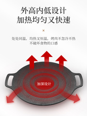 Outdoor Mafanshi Cast Iron Skewer Grill Plate BBQ Plate Sizzling Plate Korean Iron Griddle BBQ Grill Pan Home Use