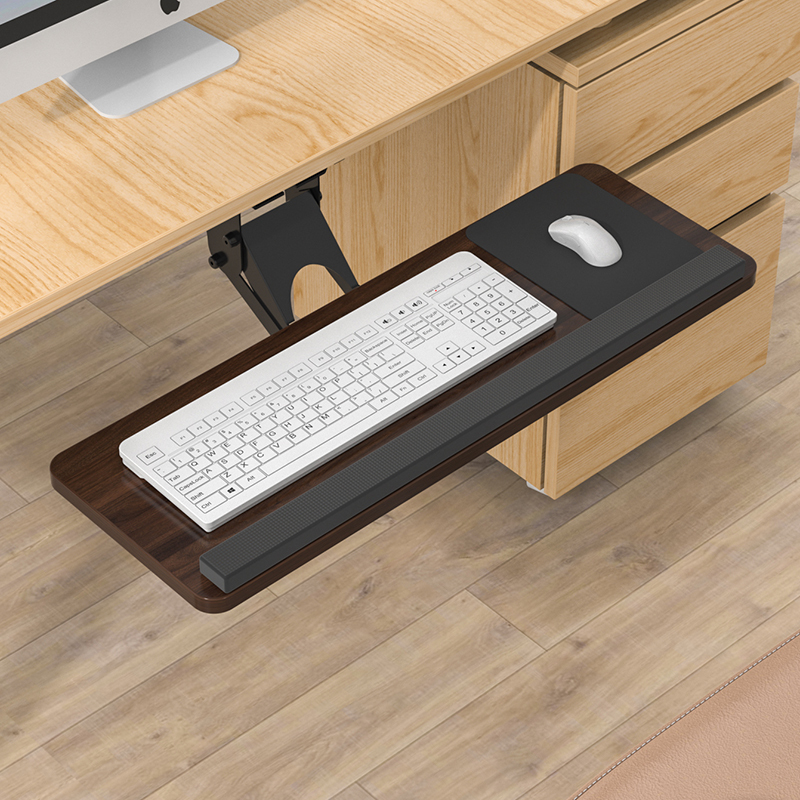 Keyboard Tray under the Table Ergonomic Slide Drawer Mouse Storage Rack Computer Desk Extension Rotating Bracket