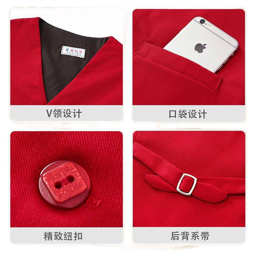 New products for middle-aged and elderly women's wear horse clips, fat and enlarged women's vest, black red suit, waistcoat, professional wear horse clips