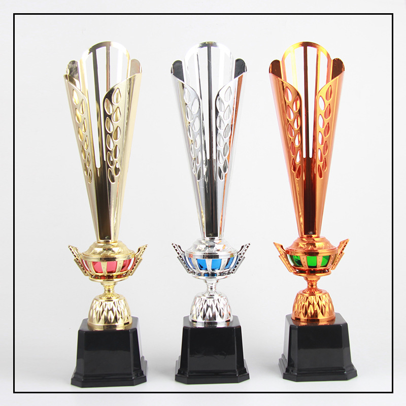 Trofeo metálico de recuerdo para eventos de celebración universales, premio para reuniones anuales, trofeo empresarial, trofeo de cinco estrellas