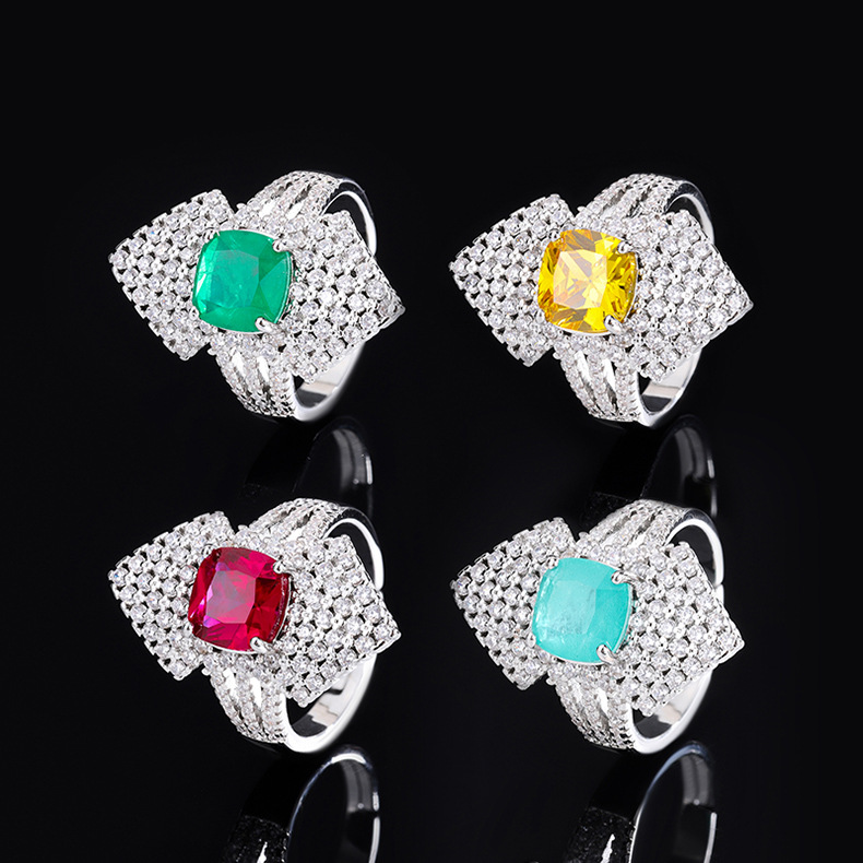 Luxurious Geometric Zircon Copper Wholesale Rings display picture 3