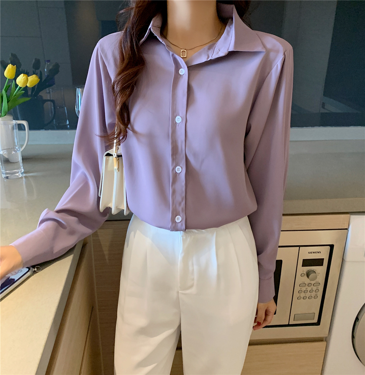 retro temperament long-sleeved shirt Nihaostyles wholesale clothing vendor NSFYF76638