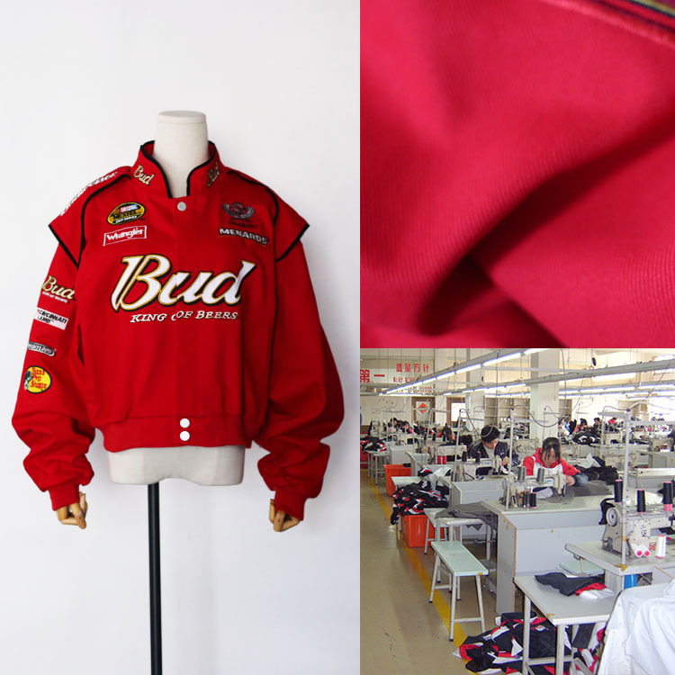 Foreign Order Small Batch Customized American Short Color Block Jacket Women's Heavy Industry Embroidered Jacket Export Small Order Foreign Order Small Batch Customized American Short Color Block Jacket Women's Heavy Industry Embroidered Jacket Export Small Order