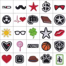 现货新款跨境刺绣布贴补丁贴电脑绣花标装饰可定制羽绒衣补丁贴