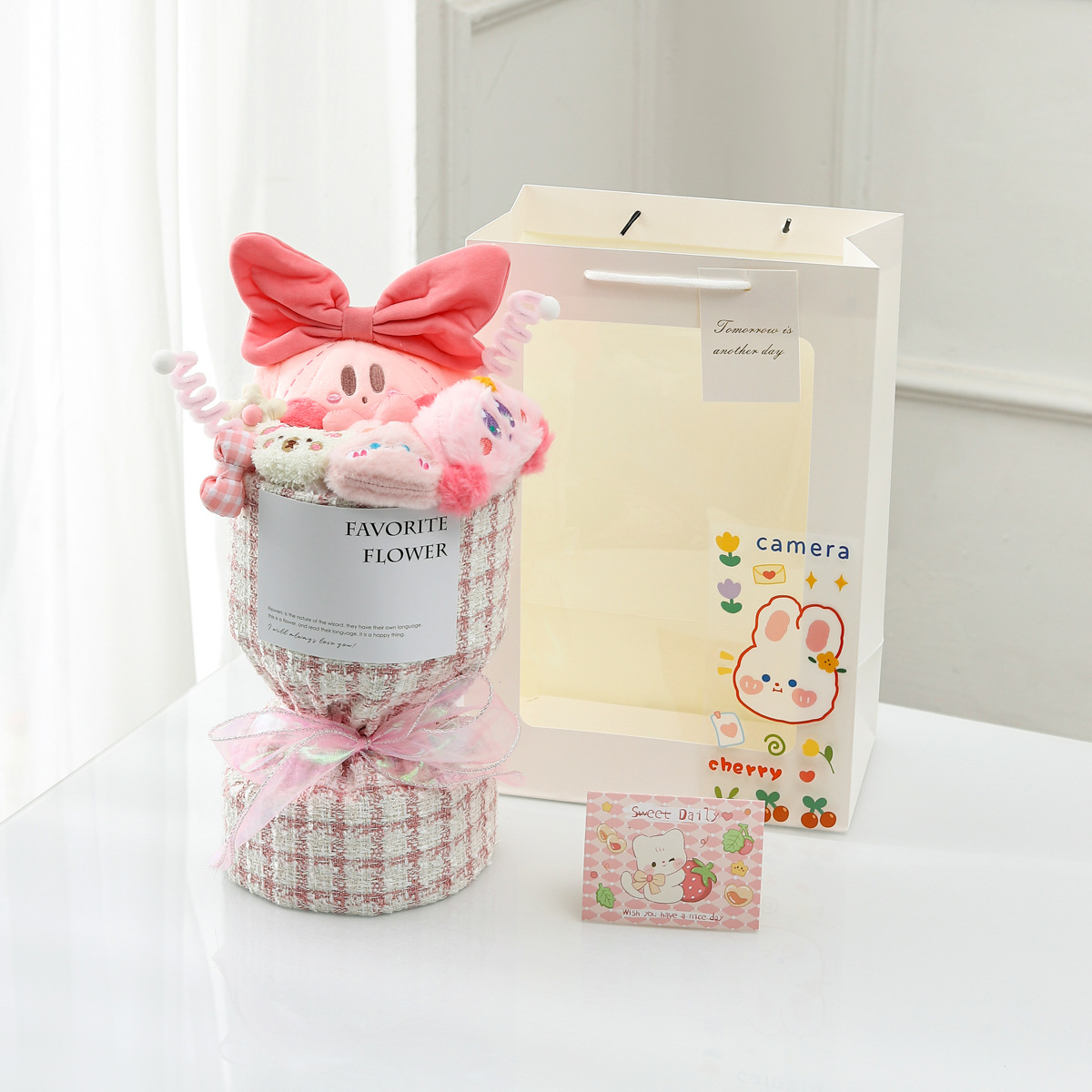 핑크 스타 카비 작은 샤넬 꽃