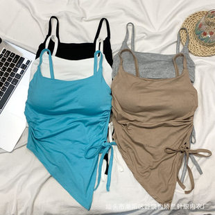 Top with cups, tank top, underwear as outerwear, tube top, bra top, french style