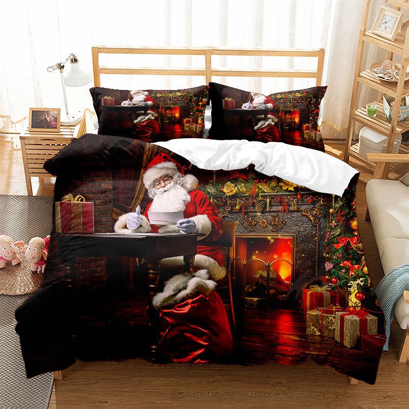 Nuova collezione natalizia Copripiumino in 3 pezzi, set opaco da 4 pezzi, set da 2 pezzi personalizzabile_voghion.com