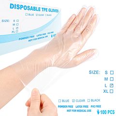 Food-grade disposable gloves, household TPE film gloves, thick and durable, kitchen cleaning, oil and stain-resistant gloves