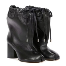 同款分趾tabi分趾鞋抽绳束口高跟女猪蹄羊蹄马蹄猪脚中筒靴女