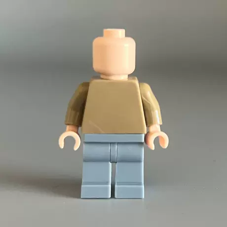 Body minifigure - upper earth yellow and lower light blue